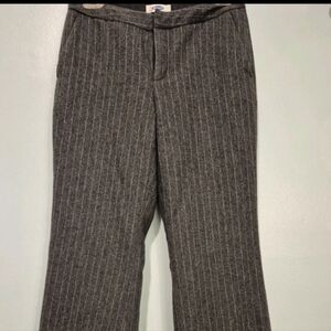 Vintage 2000s Old Navy Gray Wool Blend Lined Pinstripe Pants Women's Sz 1 Classi